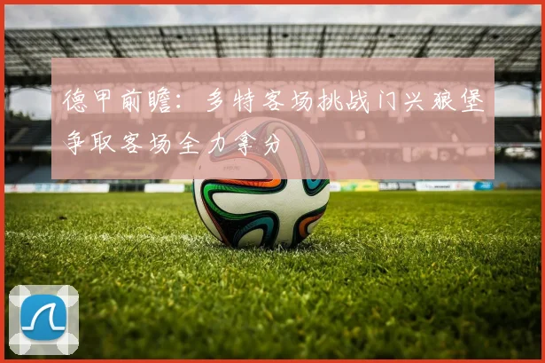 德甲前瞻：多特客场挑战门兴狼堡争取客场全力拿分